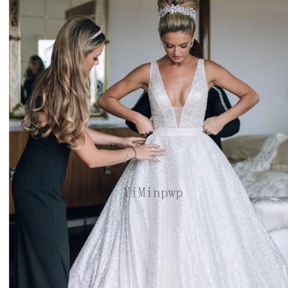 Sparkle Wedding Dress ✨ NWOT - Picture 1 of 8